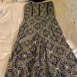 Strapless culottes jumpsuit